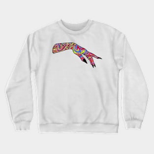 Female hand acid colors Crewneck Sweatshirt